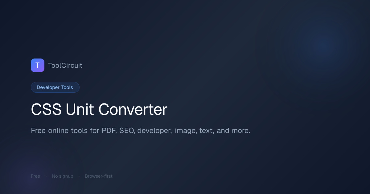 CSS Unit Converter – Convert CSS values between px, rem, em, and ...