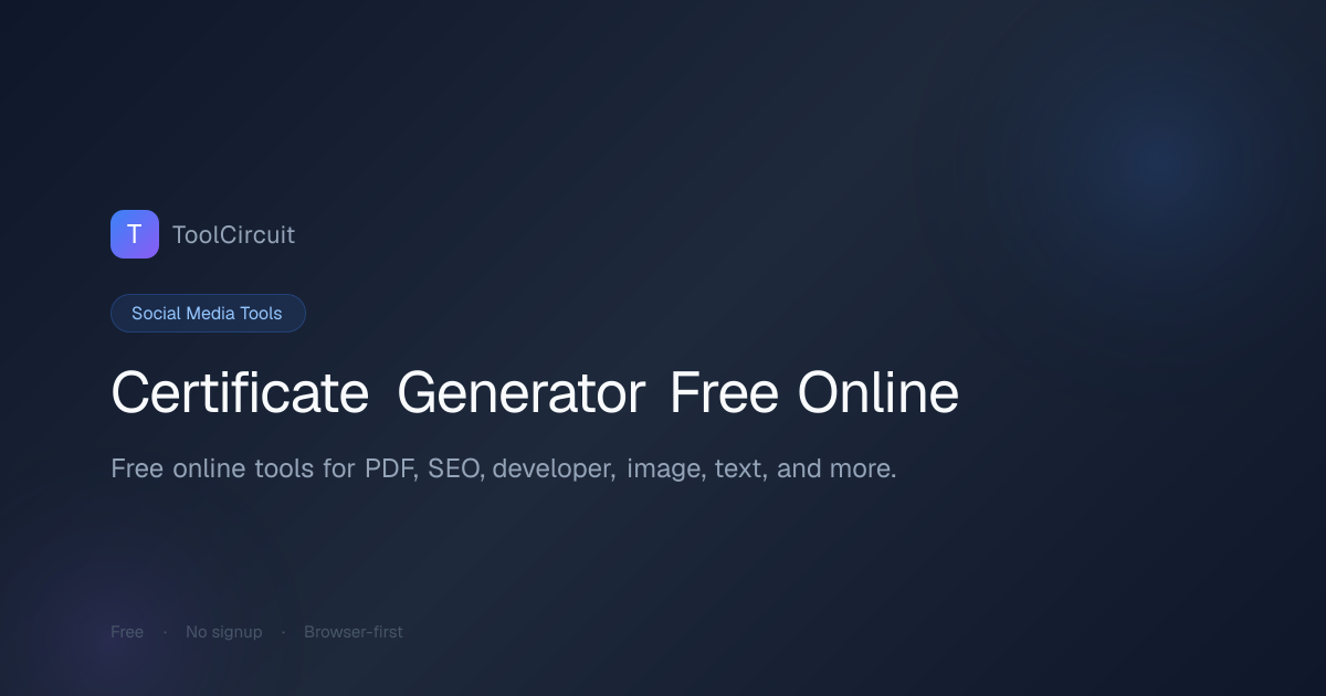 Certificate Generator Free Online – Create professional certificates ...