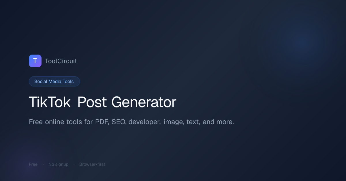 TikTok Post Generator – Create realistic TikTok-style video post ...